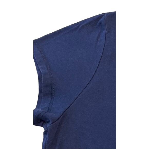 NO BOUNDARIES CAP SLEEVE ROUND NECK T-SHIRT, JRS/WOMENS, XL (15-17), NAVY BLUE - Picture 7 of 8